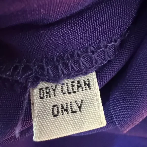 Tom And Linda Platt Womens Midi Dress Size L VTG Wedding Guest MOB Bold Purple - Picture 8 of 8